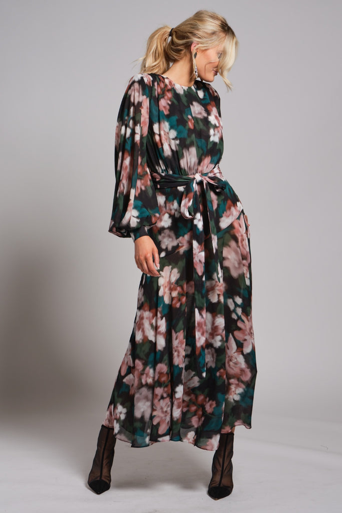 Drop Waist Belted Dress-Print Third By Cee Drop Waist Belted Dress-Print Third By Cee