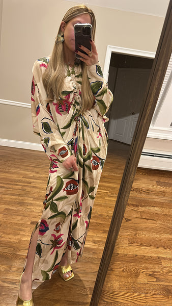 Drawstring Dress-Print