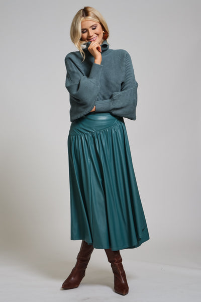 Leather Wrap skirt