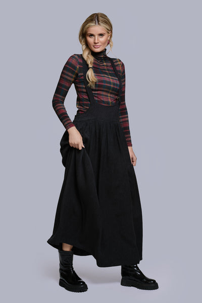 Printed Turtleneck-Plaid