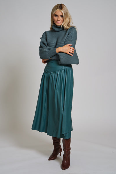 Leather Wrap skirt