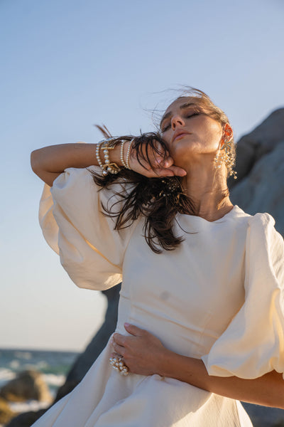 Asymmetric Dress - Ivory