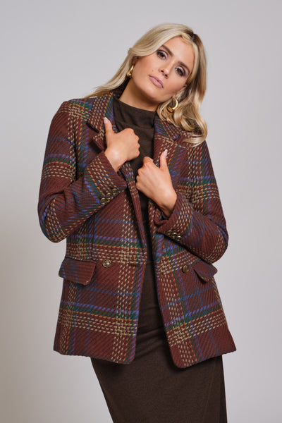 Boyfriend Blazer-Plaid