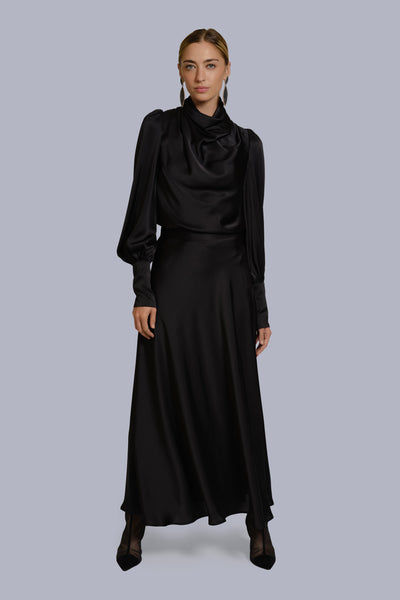 Silk Cowl Neck Blouse