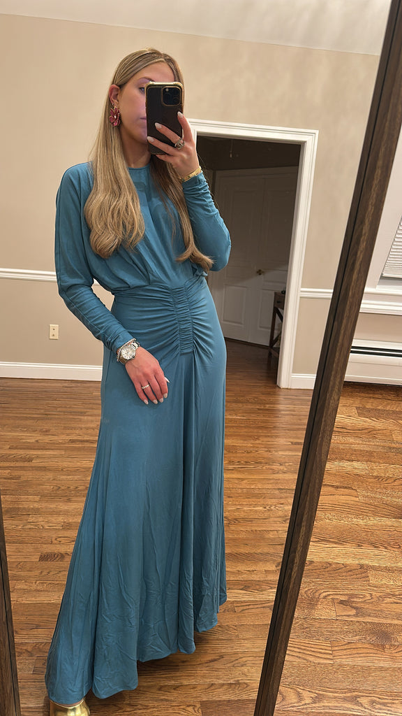 Ruched Waist Maxi Dress Third By Cee Ruched Waist Maxi Dress Third By Cee
