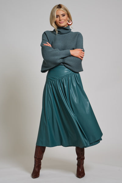 Leather Wrap skirt