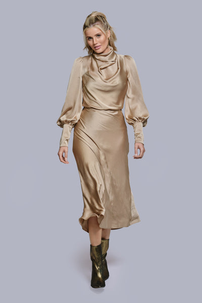Silk Cowl Neck Blouse
