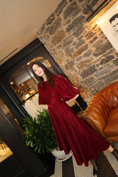 Asymetric velvet dress