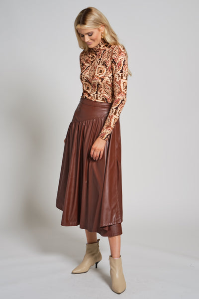 Leather Wrap skirt