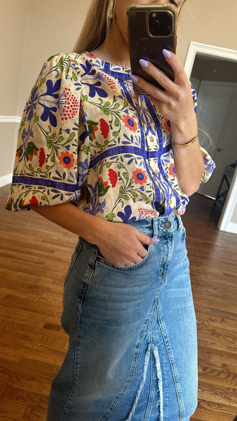 Printed Bubble Shirt