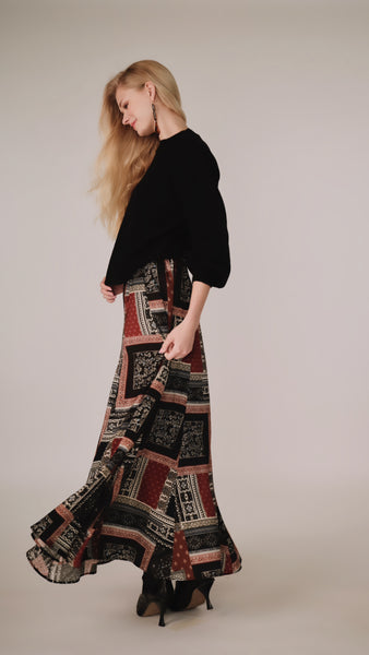 Panel Maxi Skirt - Patchwork