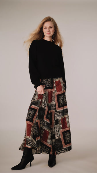 Panel Maxi Skirt - Patchwork