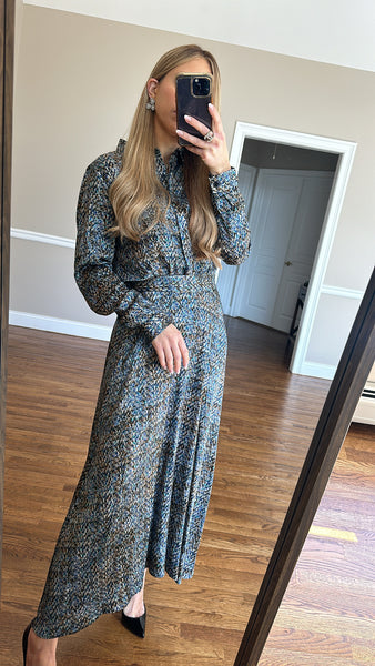 Femme Dress- Tweed print