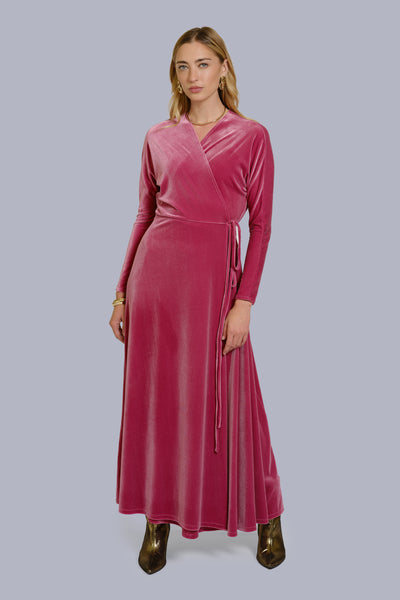 Velvet Wrap Dress
