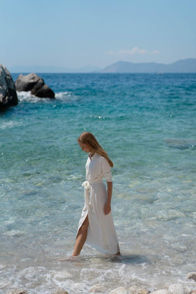 Draped Belted Dress-Jersey