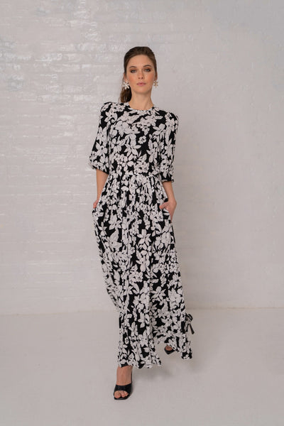 Printed Maxi Dress - Floral Print