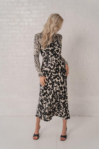 THIRD TIER Sleeveless Slip Dress