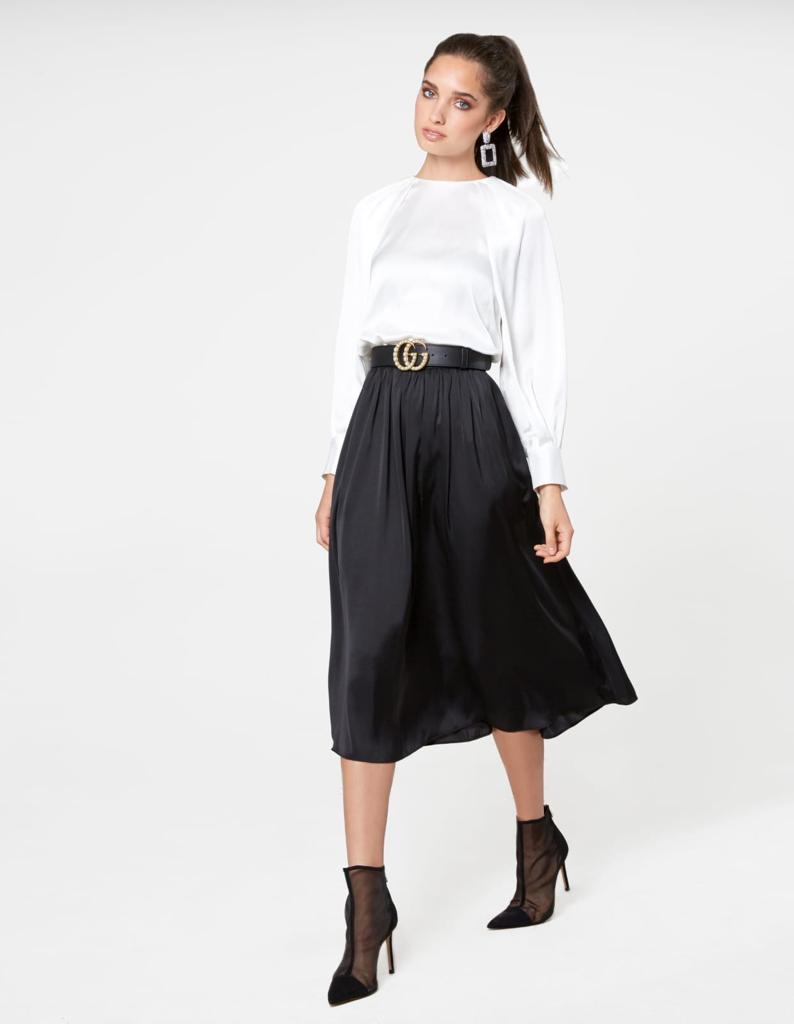 Silk midi hotsell skirt xs