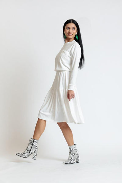 Velour Tiered Skirt