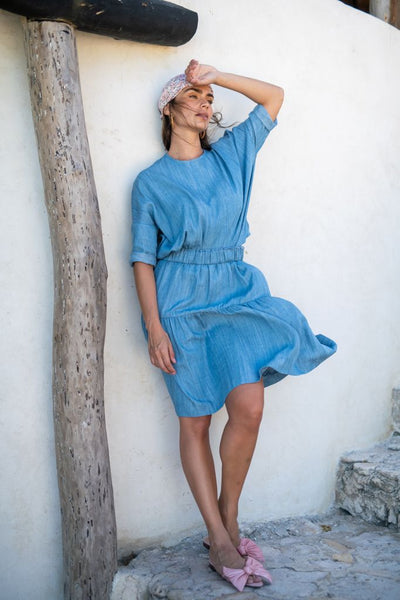 Tiered Skirt-Denim