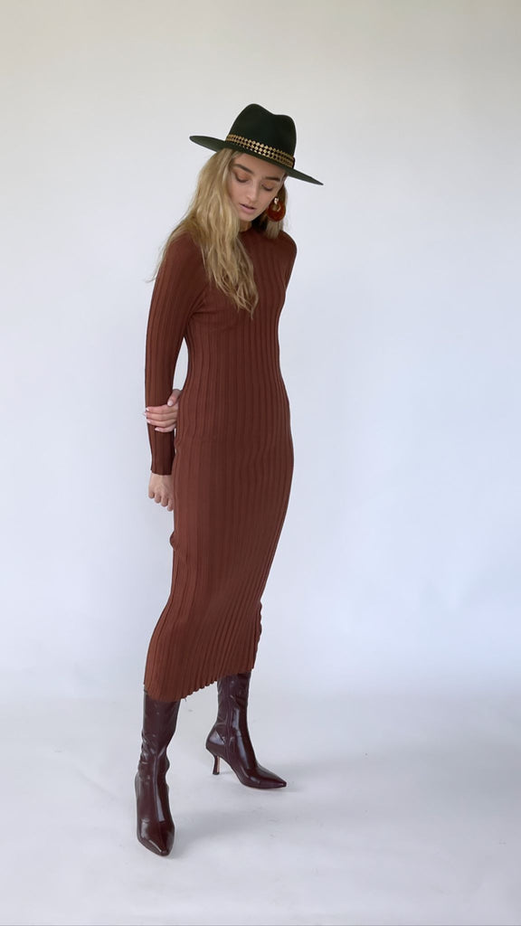Ribbed Knit Midi Dress Third By Cee Ribbed Knit Midi Dress Third By Cee