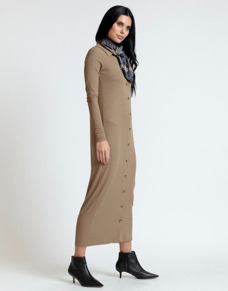 Ribbed Shirtdress