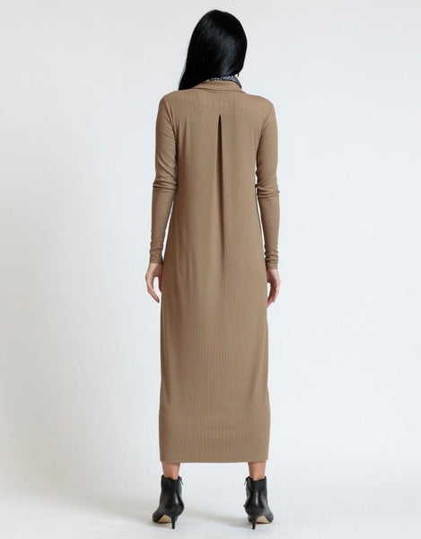 Ribbed Shirtdress