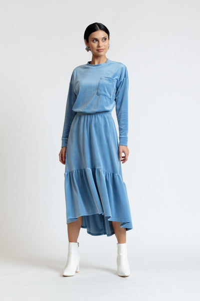 Velour HI-Low Skirt