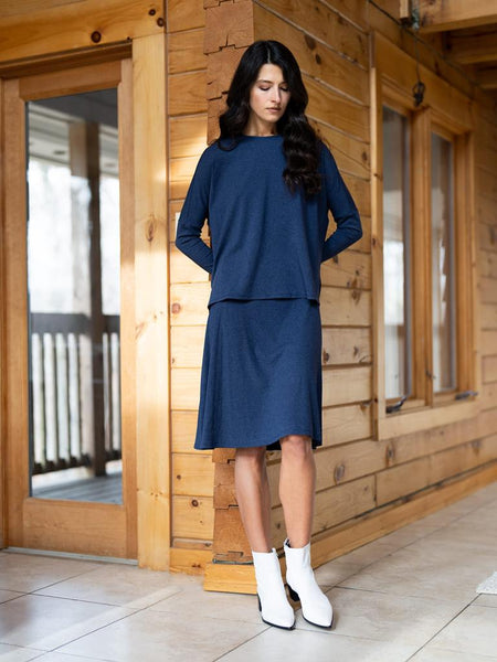 Ribbed A-line Skirt