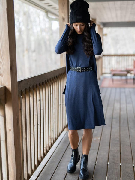 Ribbed A-line Skirt