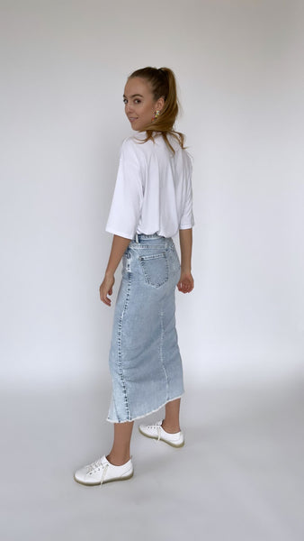Jean Skirt-Runs Small