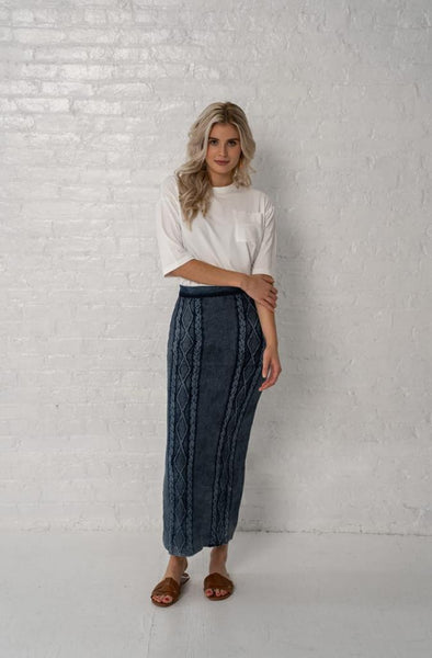 Denim Knit Skirt