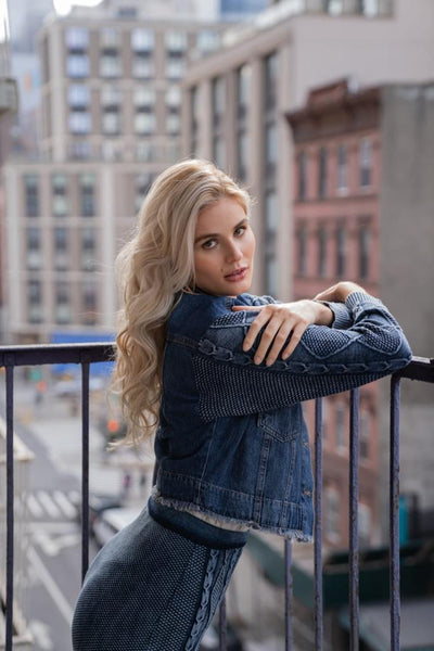 Denim Knit Skirt