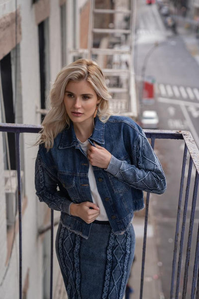 Denim Knit Skirt