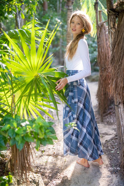 Wrap Skirt - Plaid Print