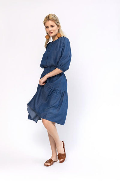Bubble Sleeve Top - Denim