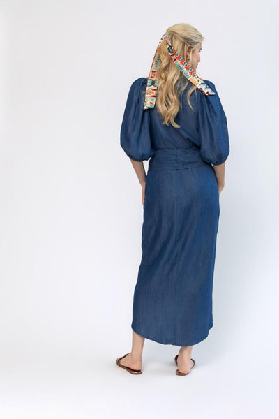 Bubble Sleeve Top - Denim
