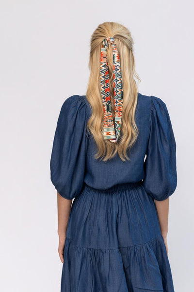 Bubble Sleeve Top - Denim