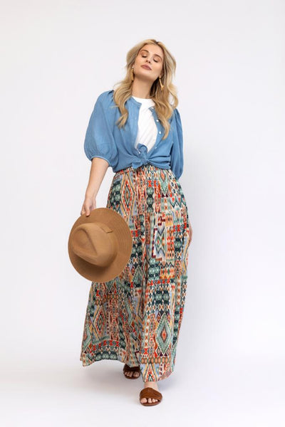 Bubble Sleeve Top - Denim