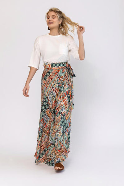 Wrap Skirt - Aztec Print