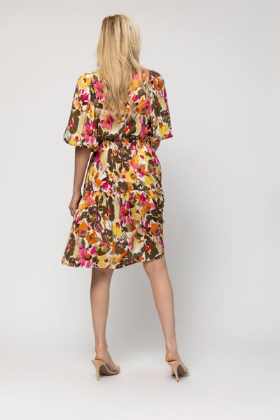 Bubble Sleeve Shirt - Floral Print