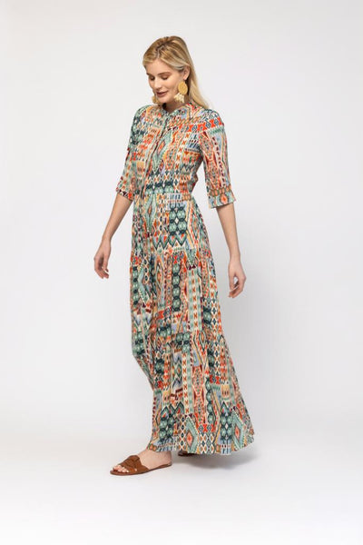 Tired Maxi Dress - Aztec