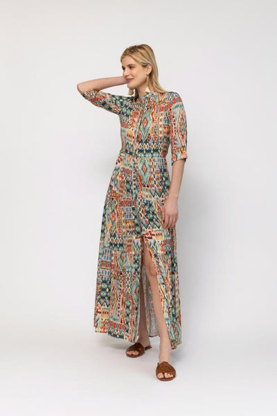 Tired Maxi Dress - Aztec