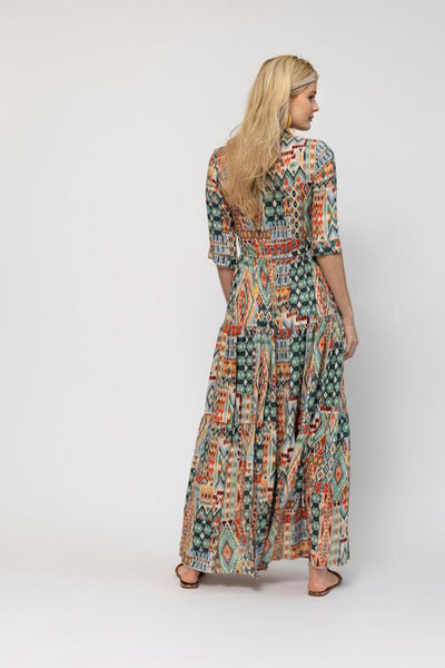 Tired Maxi Dress - Aztec