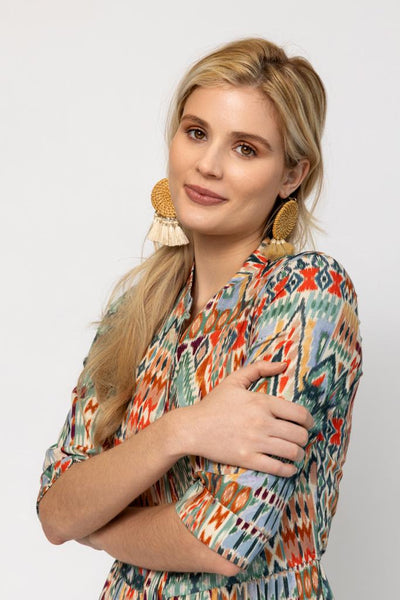 Tired Maxi Dress - Aztec
