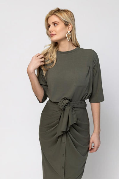 Draped Belted Skirt