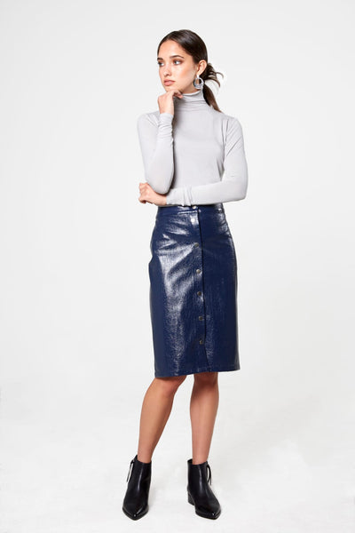 Brushed Jersey Basic Turtleneck