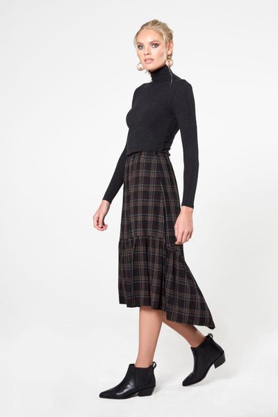 Brushed Jersey Basic Turtleneck