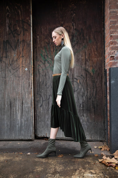 Brushed Jersey Basic Turtleneck