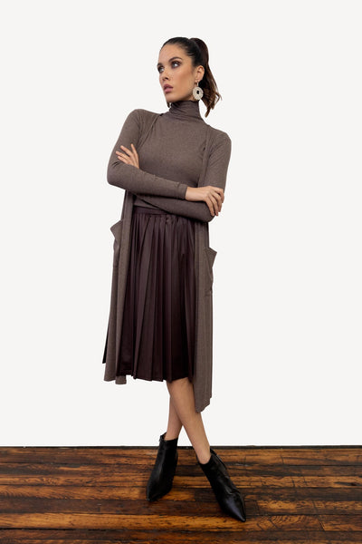 Basic Ribbed Turtleneck Thin Ribbed XXS CRANBERRY